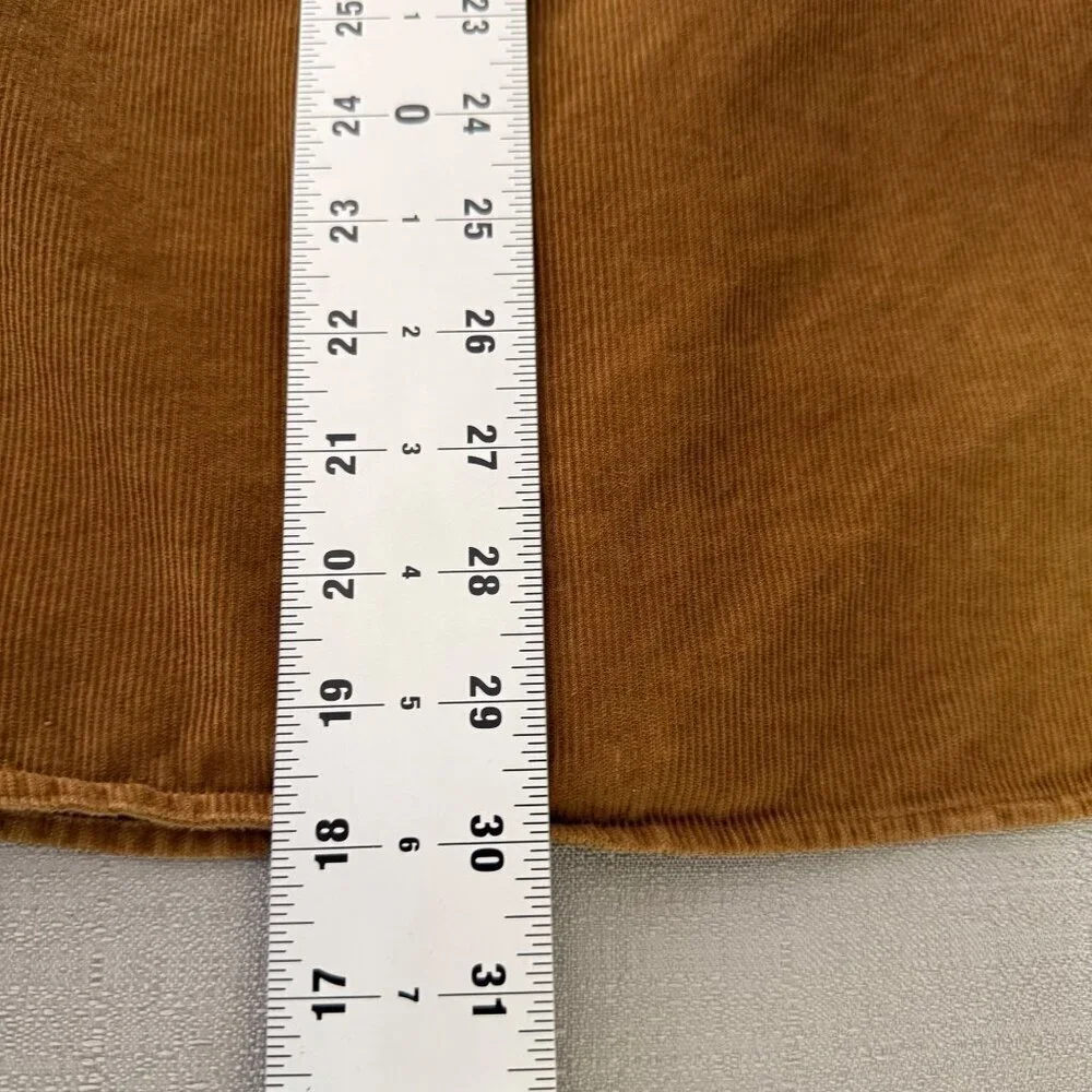 J. Crew Mens  Midweight Corduroy Workshirt in Colorblock Medium Brown tan
